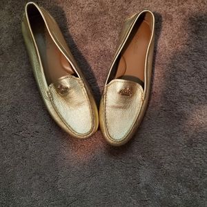 Coach gold driving shoes Size 10